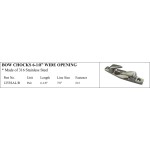 Bow Chocks 6-1/8” Wide Opening in 316 Stainless Steel