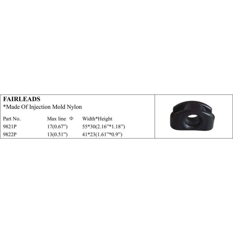 Nylon Fairleads for Marine Applications