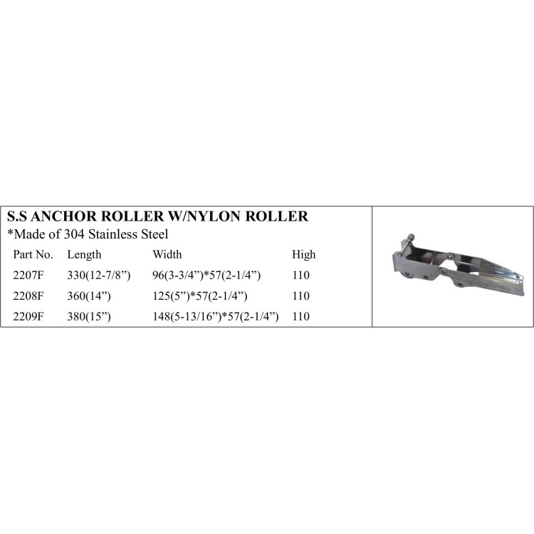 S.S. Anchor Roller with Nylon Roller for Marine Use