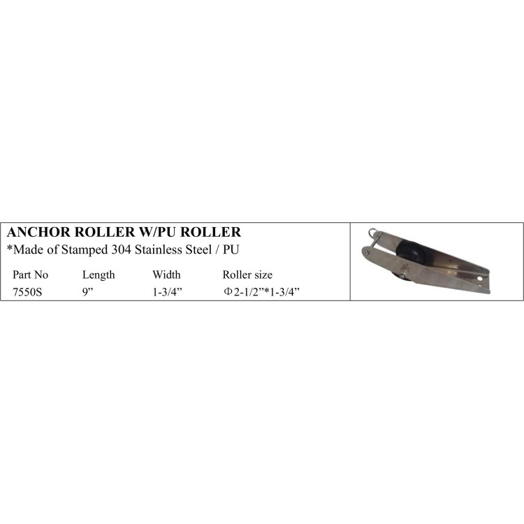 Stainless Steel Anchor Roller with PU Roller