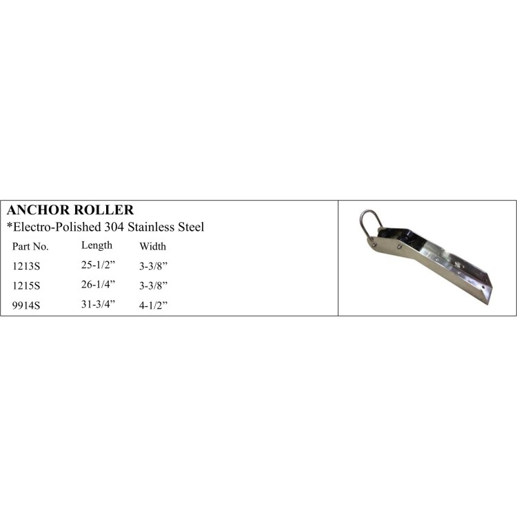 Electro-Polished Stainless Steel Anchor Roller