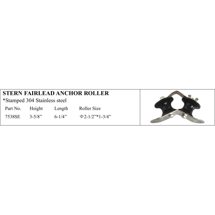 Stern Fairlead Anchor Roller in Stainless Steel