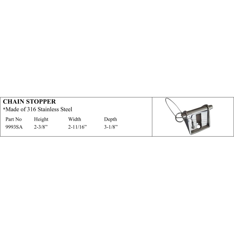 Chain Stopper made of 316 Stainless Steel - Marine Use