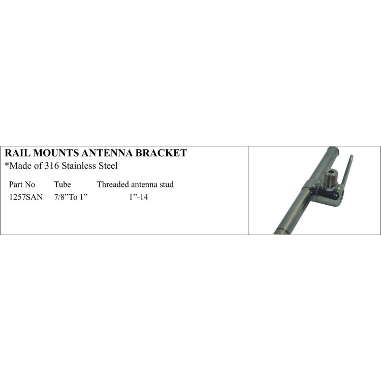 316 Stainless Steel Rail Mounts Antenna Bracket