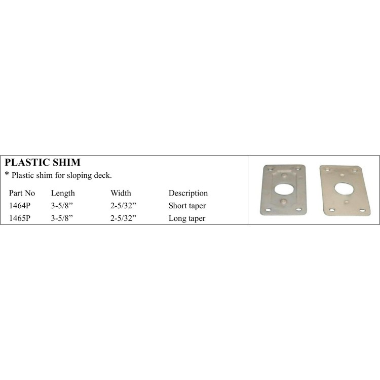 Plastic Shim for Sloping Deck Leveling