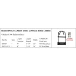 Telescoping Stainless Steel Gunwale Hook Ladder