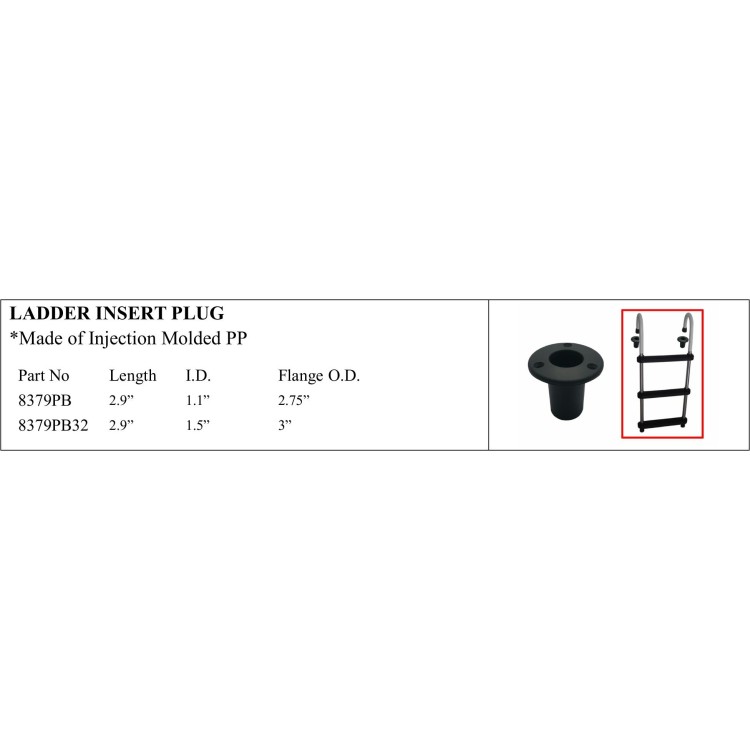 Ladder Insert Plug for Marine Use