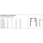 Stainless Steel Support Leg for Seats - Marine Catalog