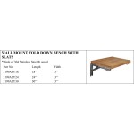 Stainless Steel & Wood Wall Mount Fold Down Bench