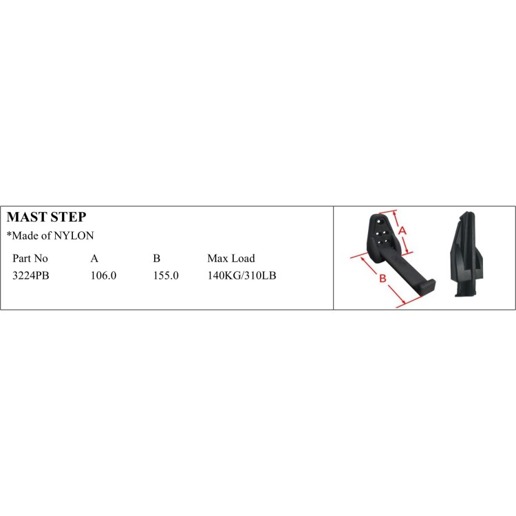 Nylon Mast Step - Marine Grade