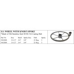 5-spoke Stainless Steel Wheel with Knob for Marine Use