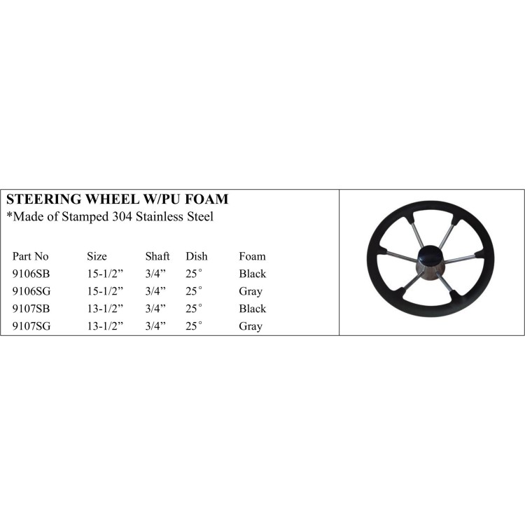 Steering Wheel with PU Foam for Marine Vessels