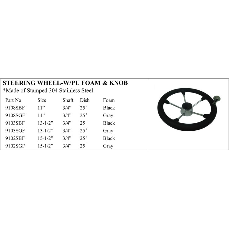 Steering Wheel with PU Foam & Knob