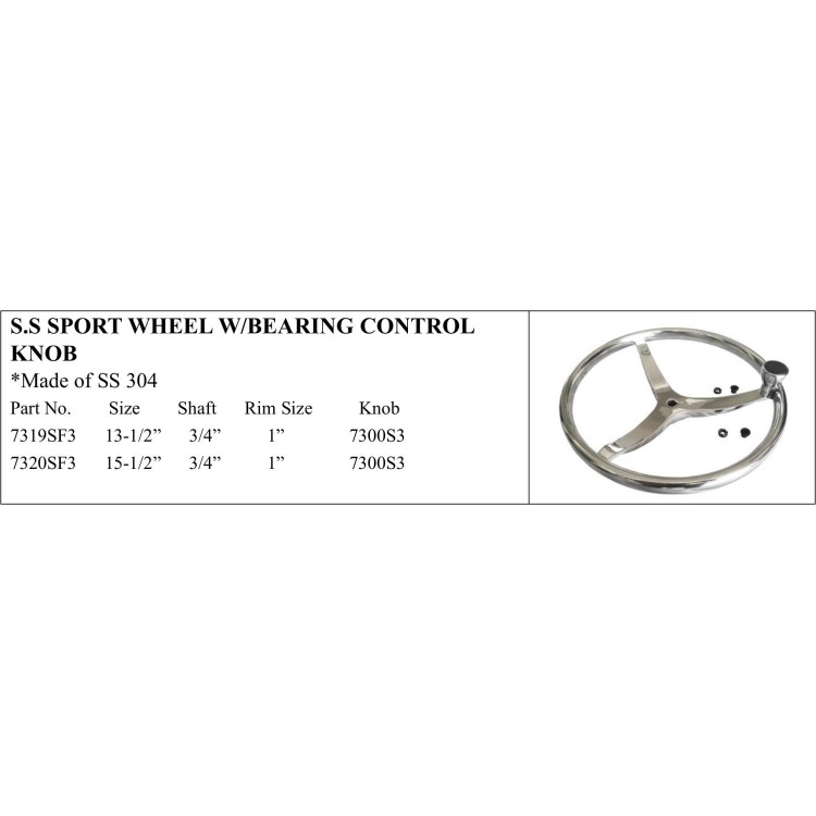 S.S. Sport Wheel with Bearing Control Knob