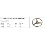 S.S. Sport Wheel with Finger Grips for Marine Use