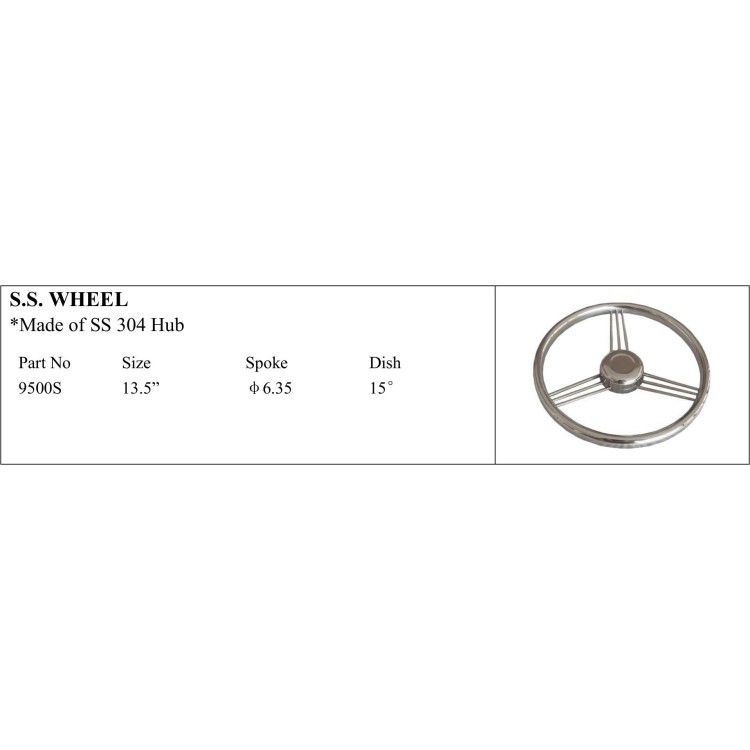 High-quality S.S. Wheel with SS 304 hub
