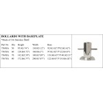 316 Stainless Steel Bollards with Baseplate