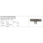 Clamp-on Rod Holder with Adjustable Stainless Steel Tube