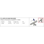 Clamp-on Rod Holder in Stainless Steel