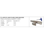 Clamp On Adjustable Rod Holder in Stainless Steel