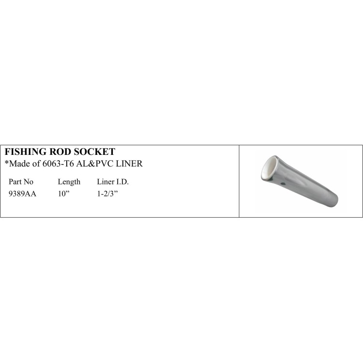 High-Quality Fishing Rod Socket with AL & PVC Liner