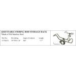 Adjustable Fishing Rod Storage Rack in Stainless Steel