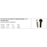 Nylon Flush Mount Rod Holder in Black and White