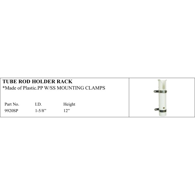 Tube Rod Holder Rack with SS Mounting Clamps