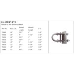 S.S. Stern Eye, 304 Stainless Steel