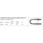 S.S. Bow Eye with Against Burglars Nuts - Marine Hardware