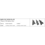 Bow Eye with Plate - 304 Stainless Steel
