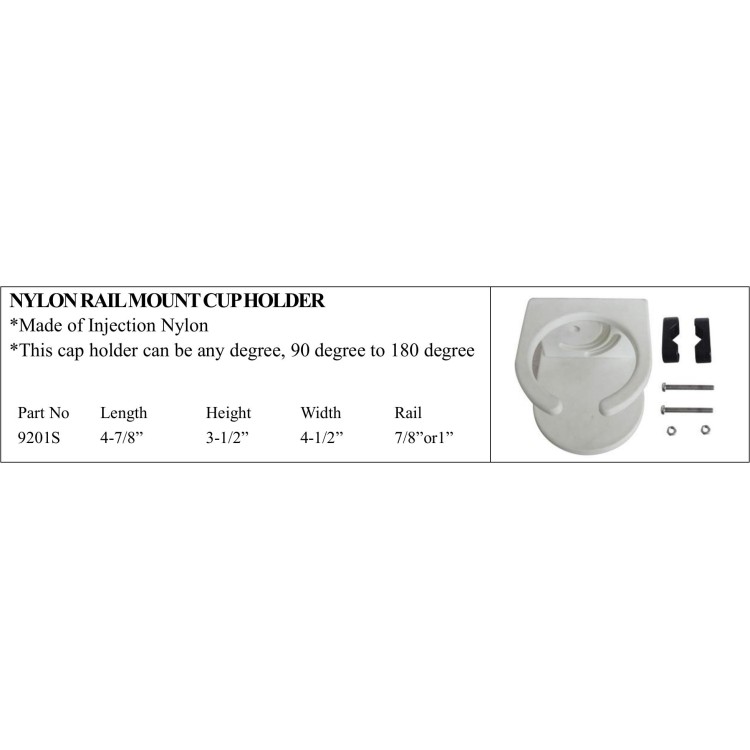 Nylon Rail Mount Cup Holder