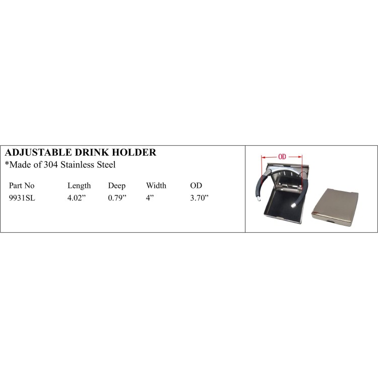 Adjustable Stainless Steel Drink Holder
