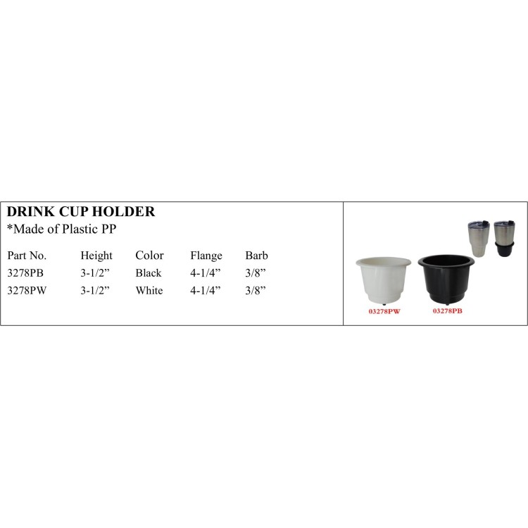 Plastic Drink Cup Holder - Marine Grade