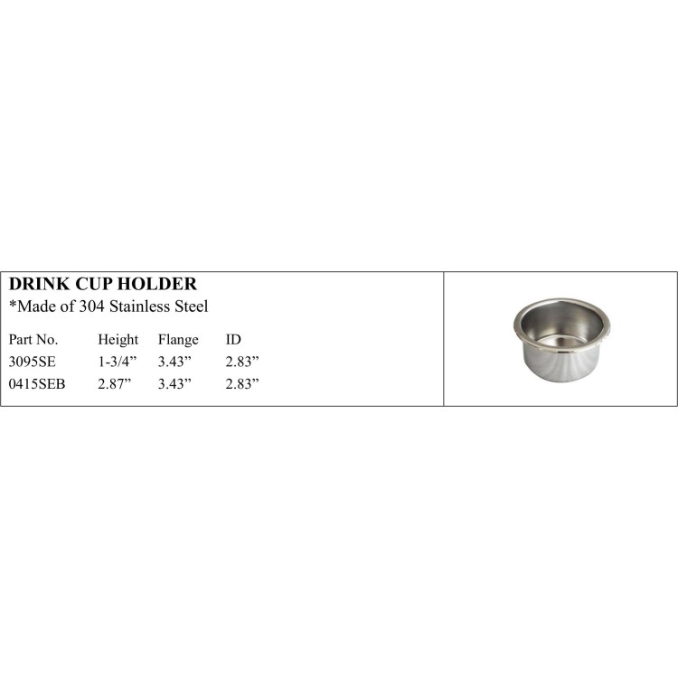 Stainless Steel Drink Cup Holder for Marine Applications