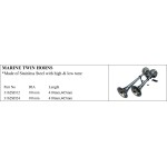 Marine Twin Horns - Stainless Steel, High & Low Tone