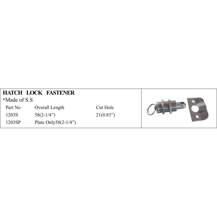 Hatch Lock Fastener - Marine Hardware