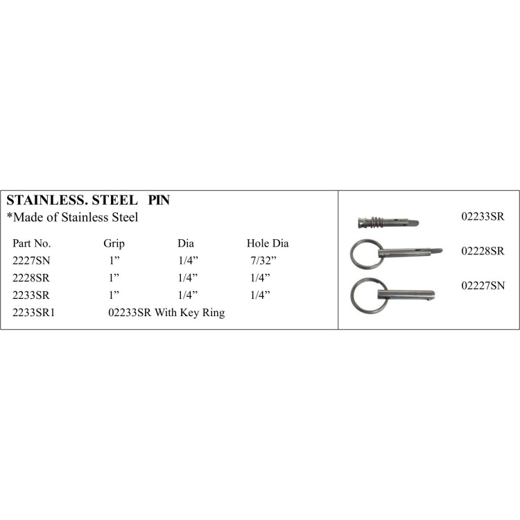Stainless Steel Pin - Durable Marine Hardware