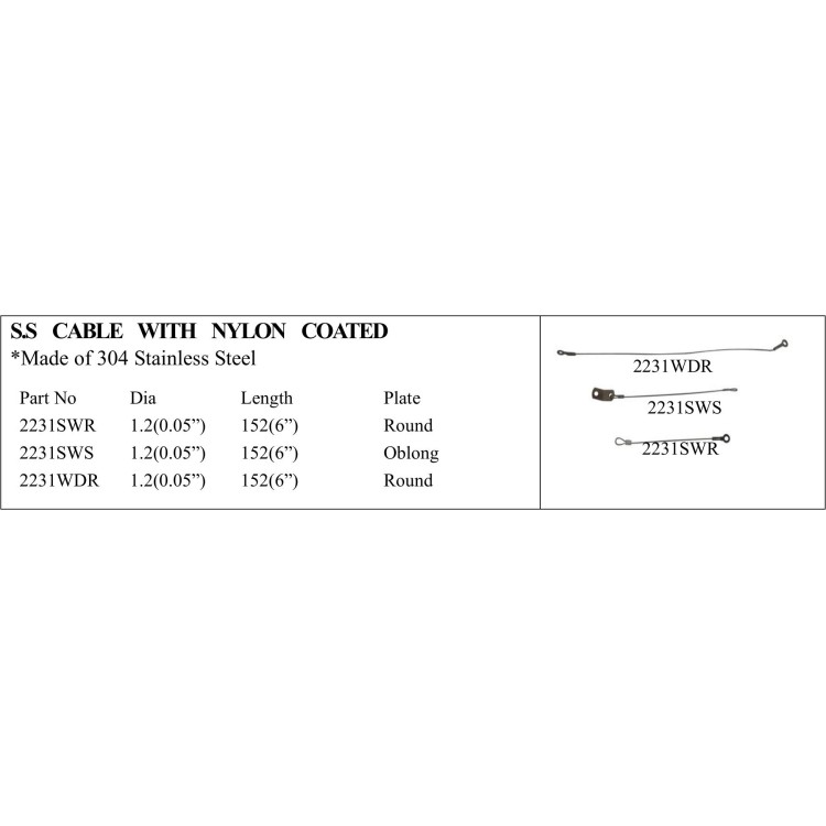 S.S. Cable with Nylon Coated for Marine Use
