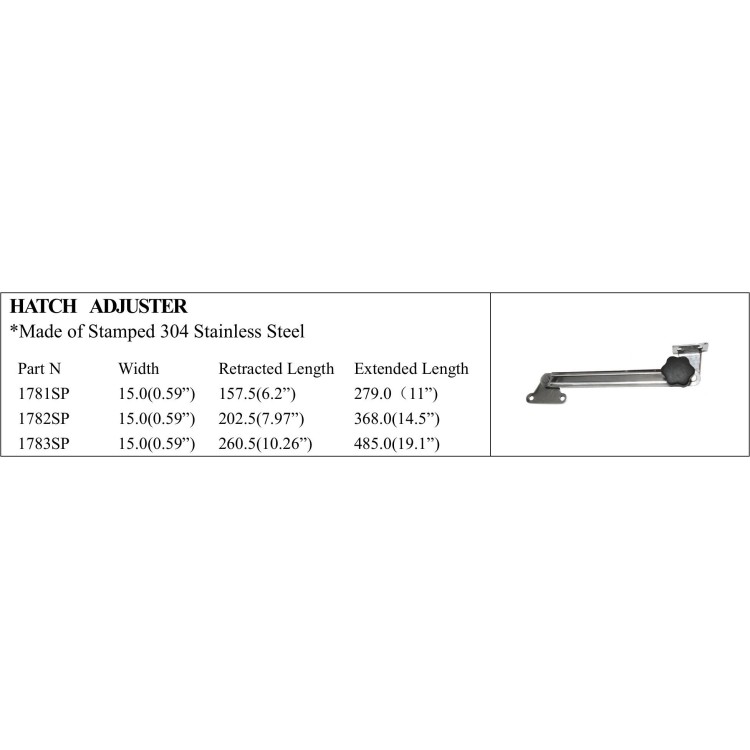 Hatch Adjuster - Stamped 304 Stainless Steel