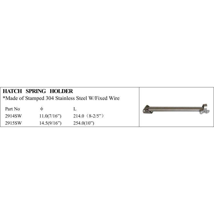 Hatch Spring Holder made of 304 Stainless Steel