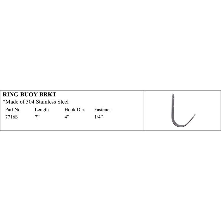 304 Stainless Steel Ring Buoy Bracket for marine use