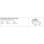 Universal Deck Plate Key in Stainless Steel