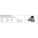 Stanchion Socket in 304 Stainless Steel