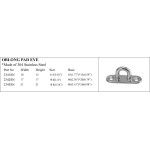 Oblong Pad Eye in 304 Stainless Steel for marine use