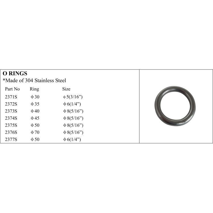 304 Stainless Steel O Rings for Marine Applications