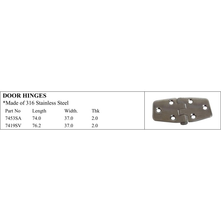 High-quality stainless steel door hinges
