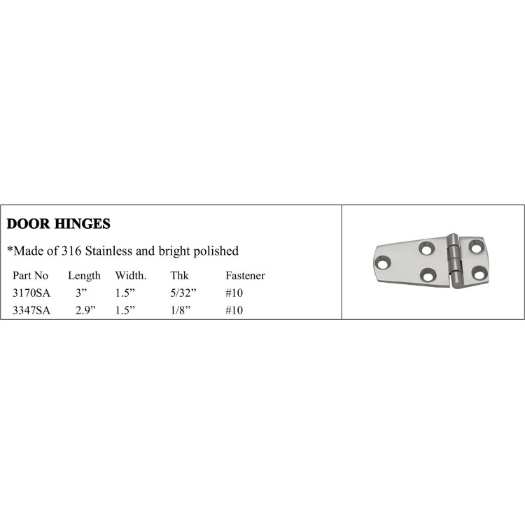 316 Stainless Steel Door Hinges