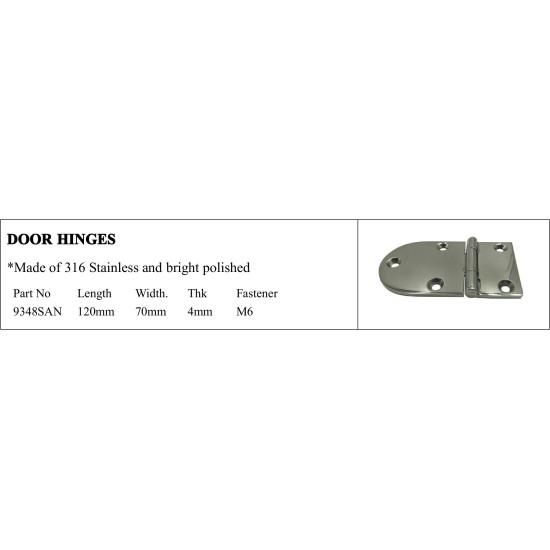 Durable 316 Stainless Steel Marine Door Hinges