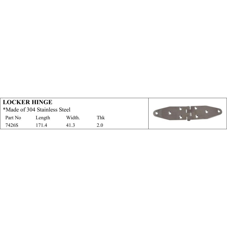 Durable Stainless Steel Locker Hinge for Marine Applications